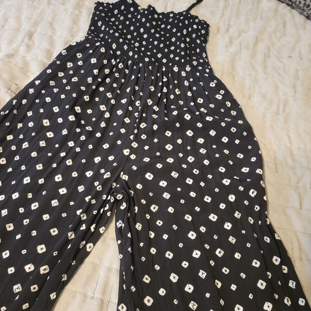 LOFT Black and White Polka Dot Jumpsuit - Picture 3 of 8